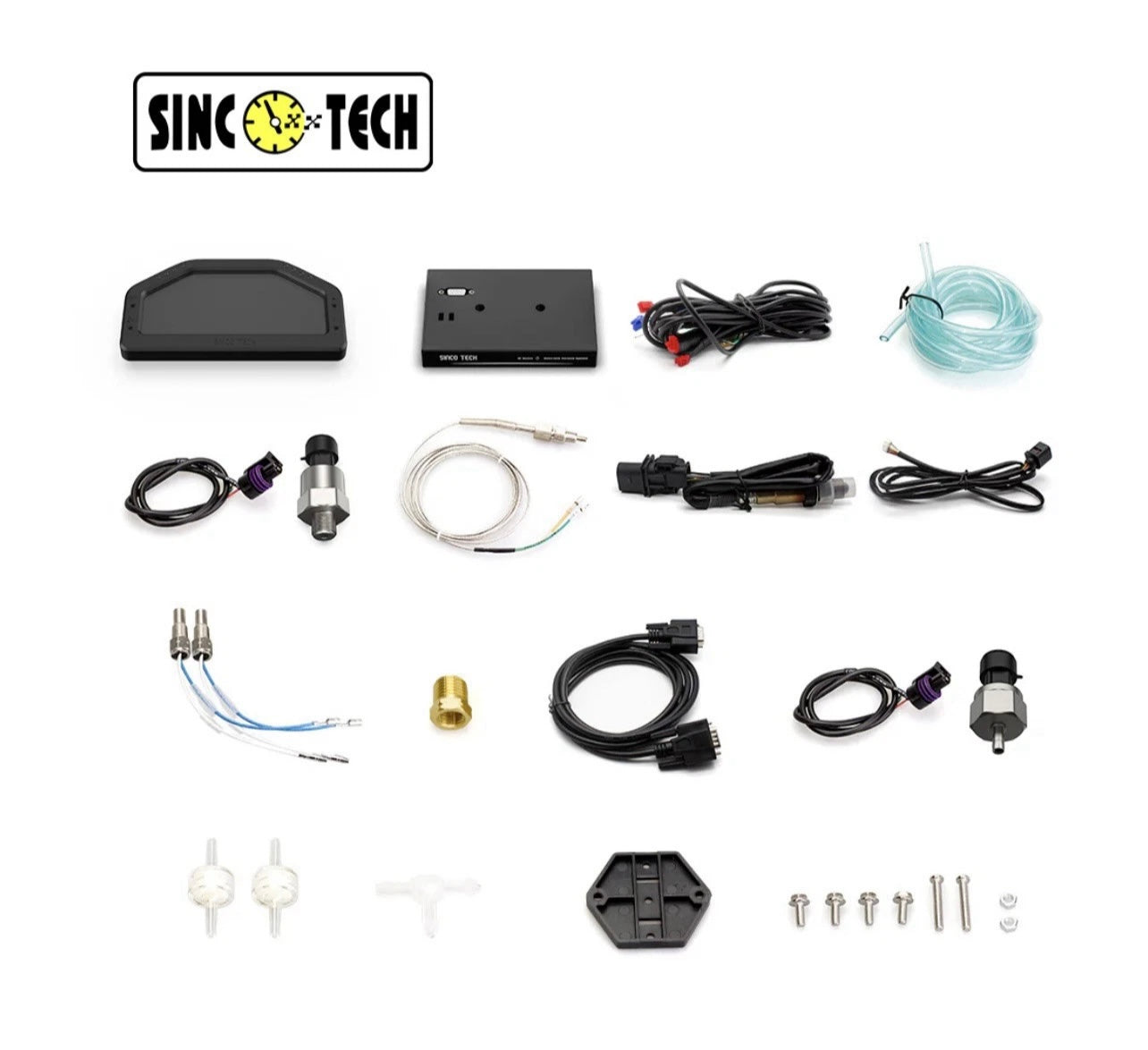 SincoTech Wideband 7-Colour Multifunctional Black Racing Dashboard With Sensor