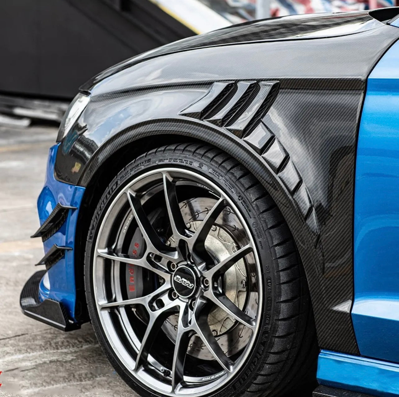 Audi A3/S3/RS3 Carbon Vented Fender Pair