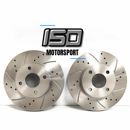 Ford Fiesta ST150 Upgraded  Front Drilled and Grooved Discs