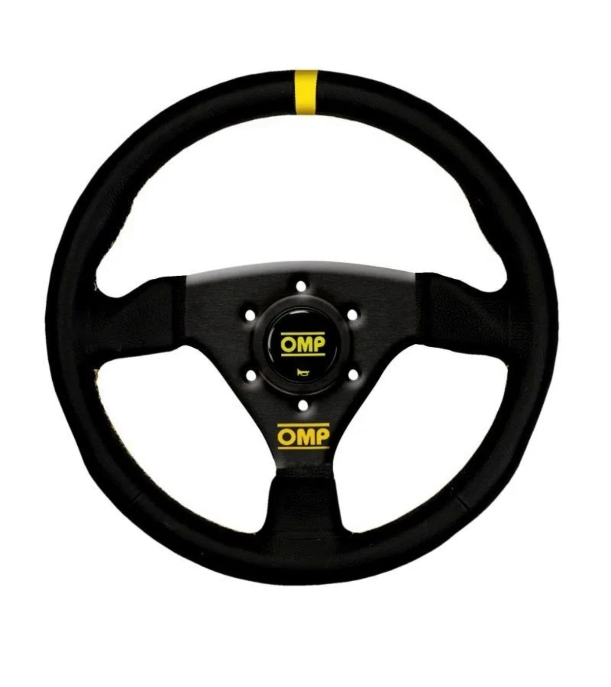 OMP TRECENTO Steering Wheel SMOOTH LEATHER BLACK ANODIZED